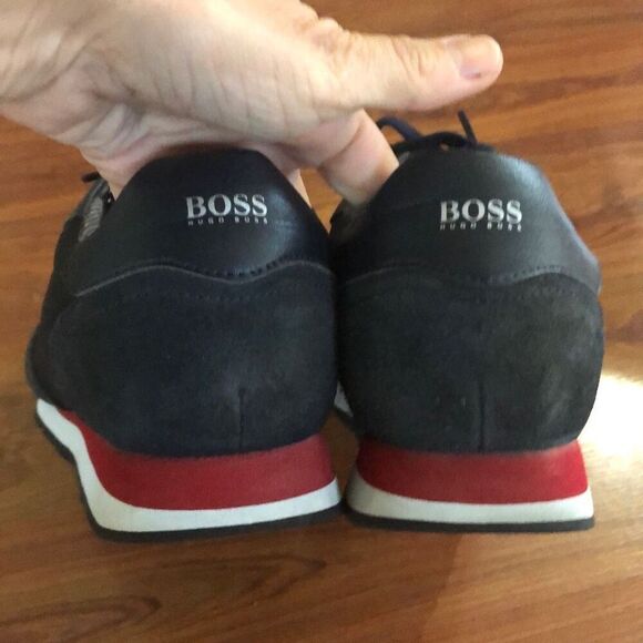 BOSS Hugo Boss mixed material trainers Leather suede nylon size 42 (9)￼ - Picture 4 of 7